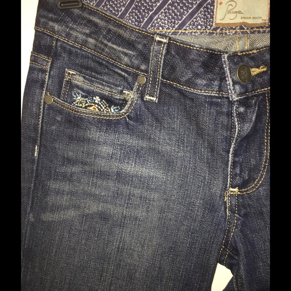 Paige Embellished Pockets Laurel Canyon Jeans - Picture 2 of 4